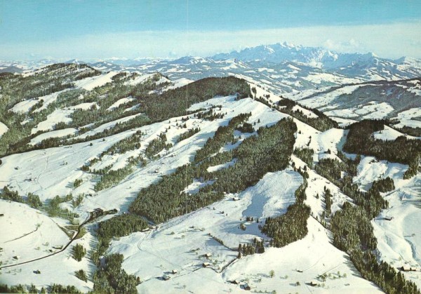 Skigebiet Atzmänningen, Goldingen - Flugaufnahmen Vorderseite