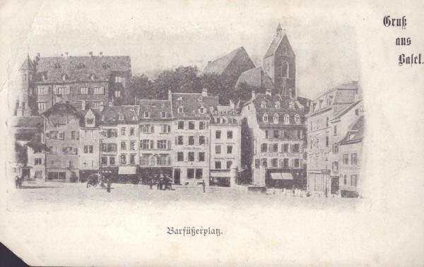 Gruss aus Basel, Barfüsserplatz Vorderseite