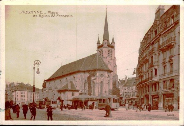 Lausanne Place et Eglise St. Francois Vorderseite