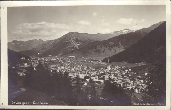 Davos gegen Seehorn. 1921