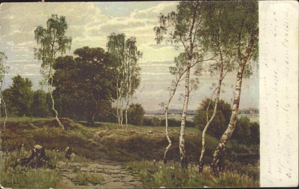 Birkenlandschaft, Adolf Stäbli, Pro Juventute Vorderseite