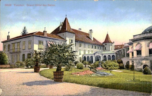 Yverdon. Grand Hotel des Bains. Vorderseite