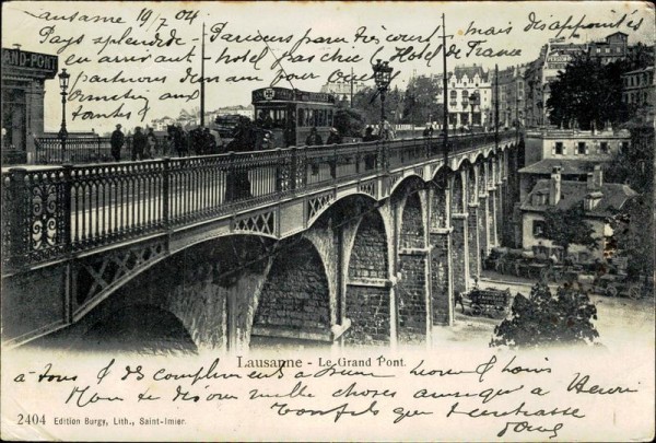 Lausanne, le grand pont Vorderseite