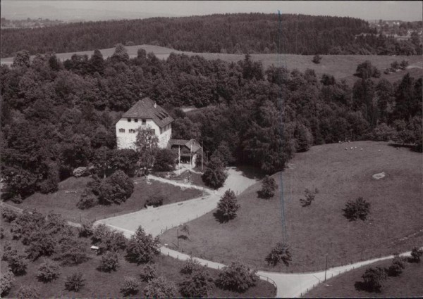 Gossau, Schloss Oberberg, Flugaufnahme Vorderseite