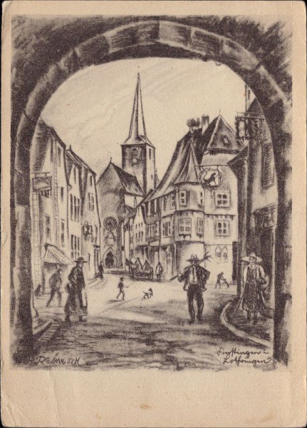 Finstingen an der Saar, unter dem Stadttor, Reimesch