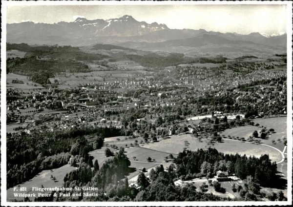 St. Gallen, Fliegeraufnahme Vorderseite