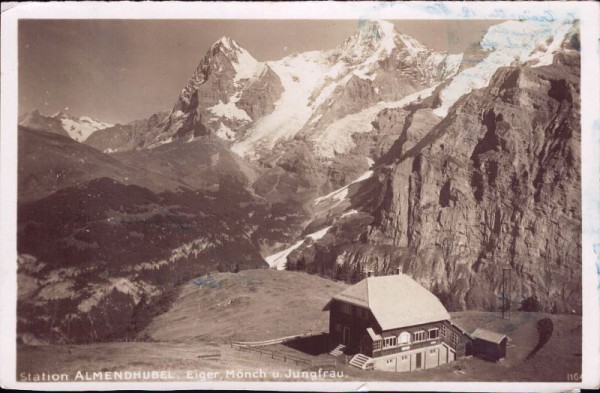 Station Almendhubel. Eiger Mönch und Jungfrau