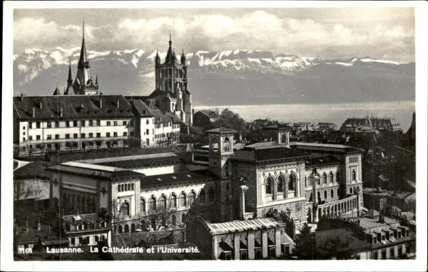 Lausanne. La Cathédrlae et L`Université. Vorderseite