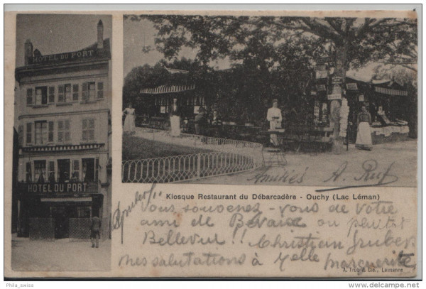 Ouchy - Kiosque Restaurant du Débarcadère - Hotel du Port (Lac Leman)