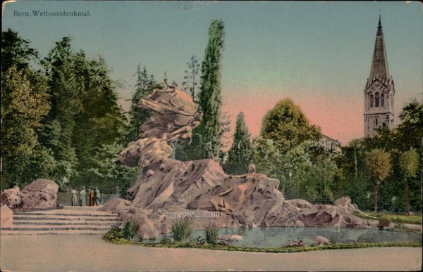 Bern. Weltpostdenkmal Vorderseite