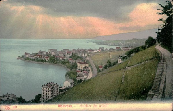 Montreux - coucher du soleil. Vorderseite