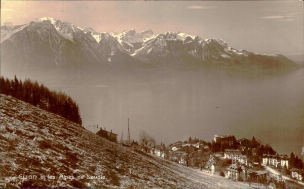 Glion et les Alpes Savoie. Vorderseite