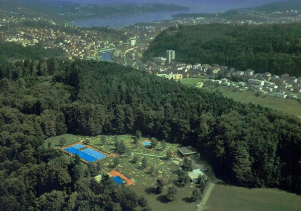 Waldschwimmbad Zimmeregg, Littau-Reussbühl  -  Flugaufnahmen Vorderseite