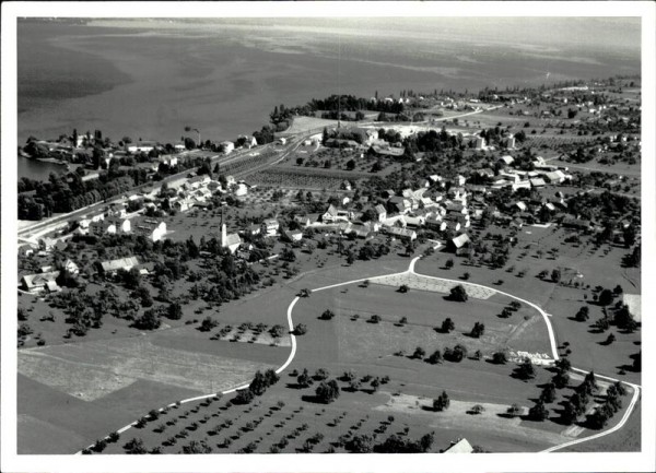 Scherzingen, Münsterlingen, Flugaufnahme 1968 Vorderseite