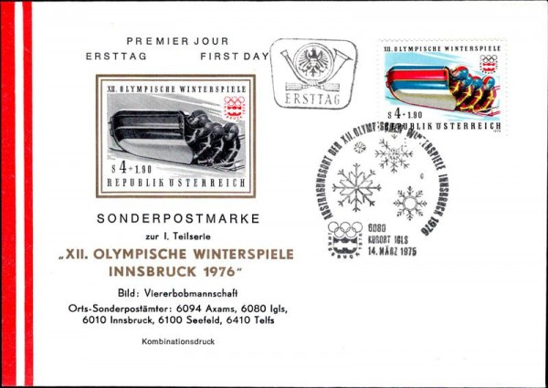 Innsbruck, Olympische Winterspiele 1976 Vorderseite