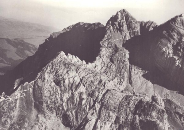 Route Tierwies-Säntis     -     Flugaufnahmen Vorderseite