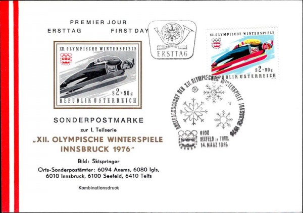 Innsbruck, Olympische Winterspiele 1976 Vorderseite