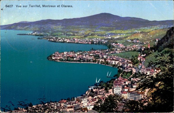 Vue sur Territet, Montreux et Clarens. Vorderseite