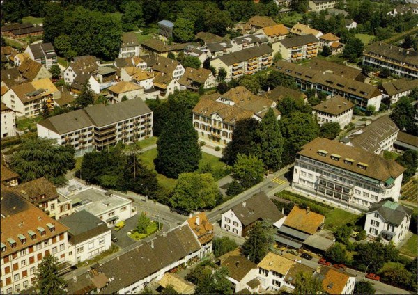 Riehen, Diakonissenhaus,  Flugaufnahme Vorderseite