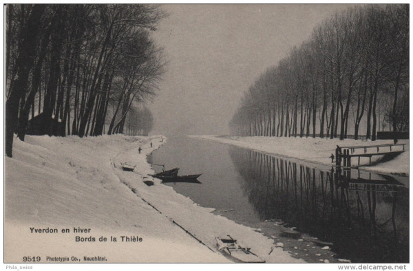 Yverdon en hiver im Winter - Bords de la Thièle