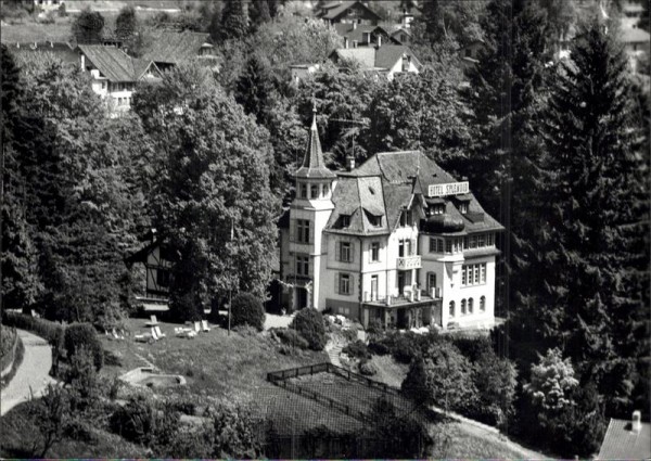 Meggen, Hotel Splendid, Flugaufnahme Vorderseite