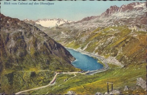 Blick vom Calmot auf den Oberalpsee. 1915