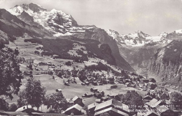 Wengen mit Jungfrau und Breithorn