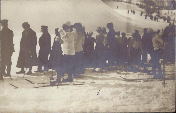 Beim Skifahren Vorderseite