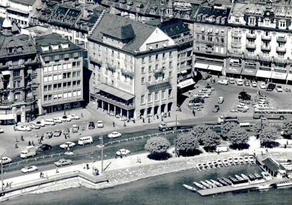 Restaurant "Schwanen" Luzern  -  Flugaufnahmen Vorderseite