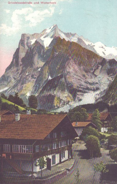 Grindelwaldstrasse und Wetterhorn