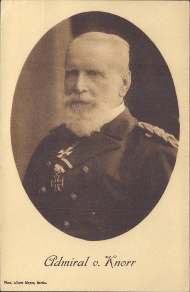 Admiral v.Knorr, Wohlfahrtskarte Vorderseite