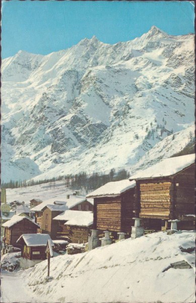 Saas-Fee mit Täschhorn, Dom und Lenzspitze