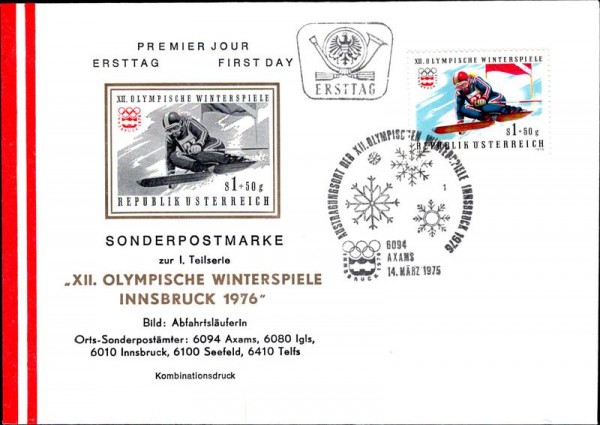 Innsbruck, Olympische Winterspiele 1976 Vorderseite