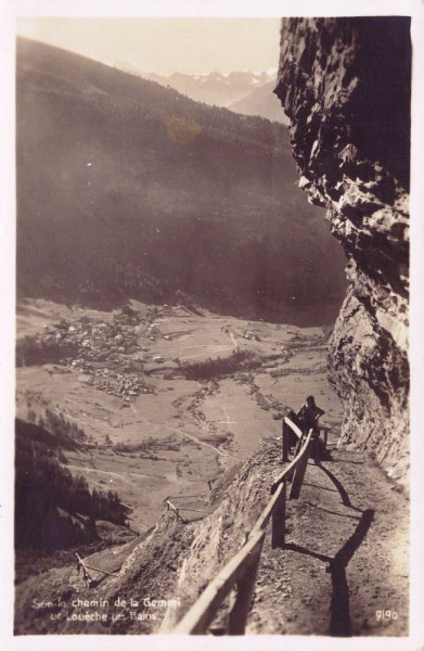 Son le chemin de la Gemmi et Louèche Les Bains. 1924