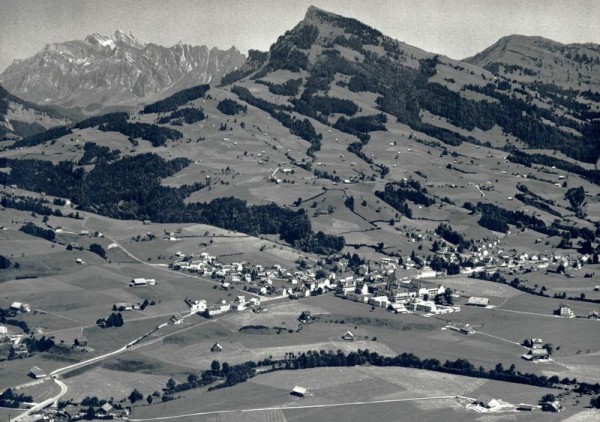 Nesslau mit Säntis&Stockberg  -  Flugaufnahmen Vorderseite