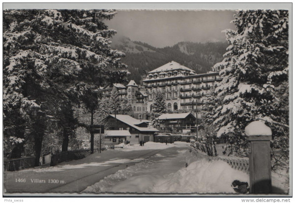 Villars - Hotel Villars Palace (1300m) en d'hiver im Winter