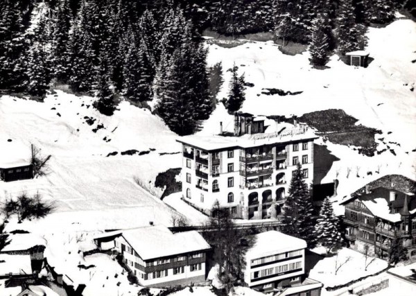 Rex-Sporthotel - Garni, Davos, Flugaufnahme Vorderseite