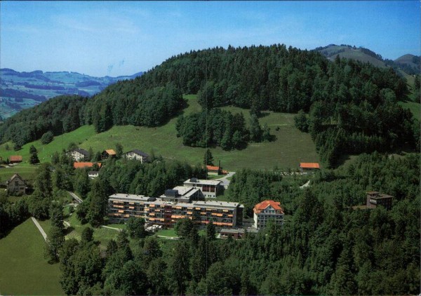 Faltigberg Wald, Zürcher Höhenklinik, Flugaufnahme Vorderseite