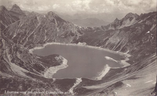 Lünersee von der untern Gamslücke aus