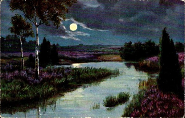 Vollmond am Fluss Vorderseite