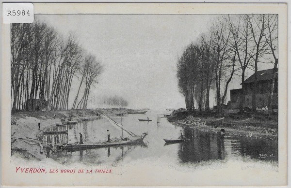 Yverdon - Les Bords de la Thiele Fischerboote bateaux de pêche