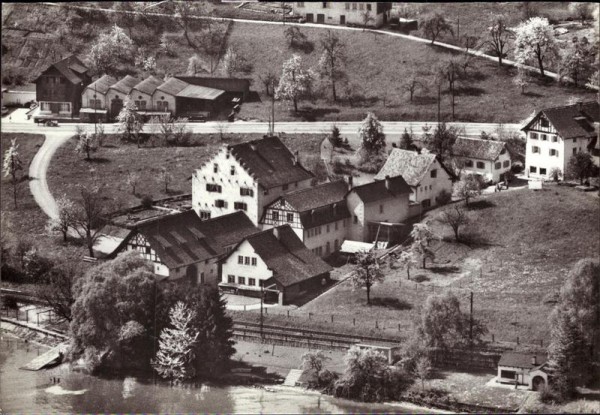 Richterswil, Heimatwerkschule Mülene, Flugaufnahme Vorderseite