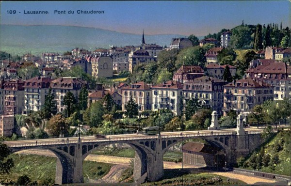 Lausanne. Pont du Chauderon Vorderseite