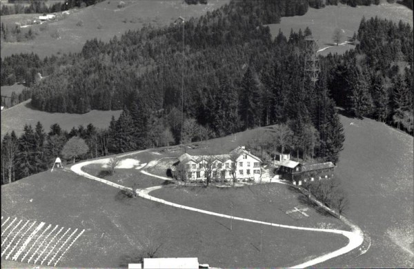 Bachtel-Kulm ,Gasthaus,  Flugaufnahme Vorderseite