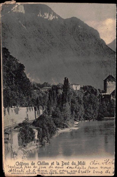 Château de Chillon, Doppelkarte Vorderseite