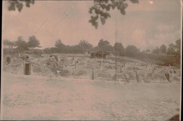 Hüttenlager in den Argonnen, 1915 Vorderseite