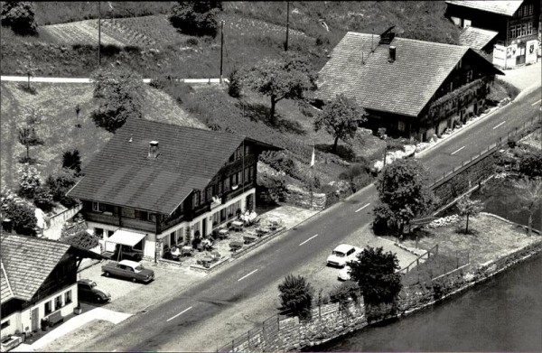 Eblingen, Gasthaus Hirschen, Flugaufnahme Vorderseite