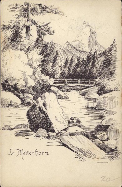 La Chaux-de-Fonds, H.Hertig, Le Matterhorn Vorderseite