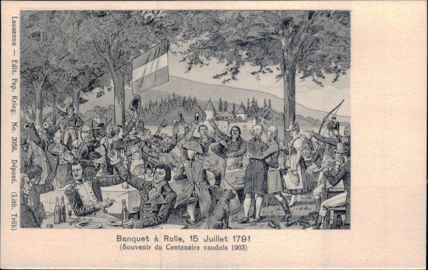 Banquet à Rolle, 15 Juilliet 1791 Vorderseite