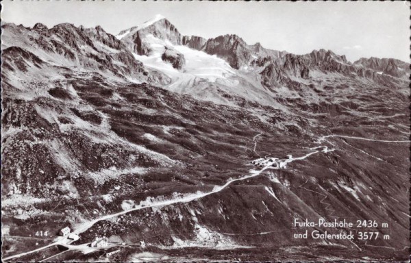 Furka-Passhöhe 2436m und Galenstock 3577m